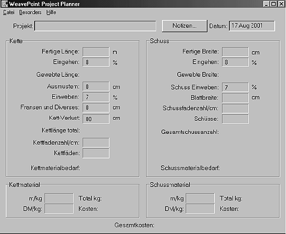 Project Planner Screenshot